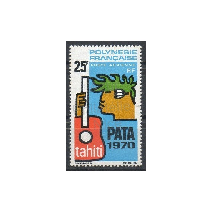 Timbres - Thème musique - Polynésie - Poste aérienne - 1969- No PA 28