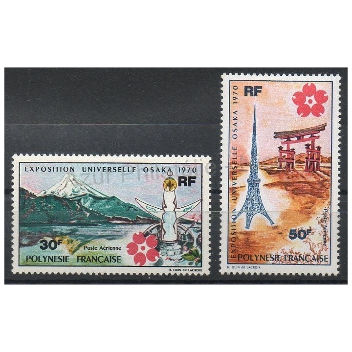 Timbres  - Polynésie - Poste aérienne - 1970 - No PA 32/PA 33