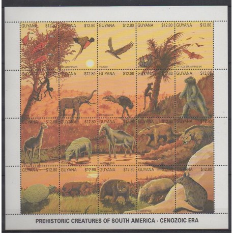 Guyana - 1991 - No 2384/2403 - Animaux préhistoriques