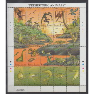 Sierra Leone - 1992 - No 1483/1502 - Animaux préhistoriques