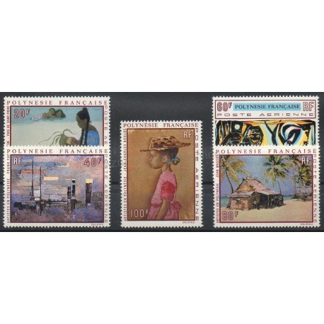 Polynésie - Poste aérienne - 1970 - No PA40/PA44 - Peinture