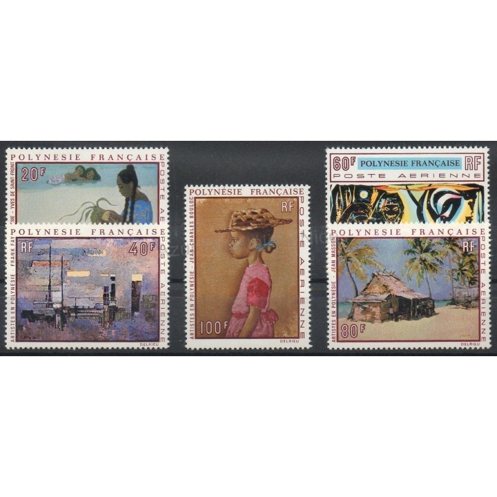 Stamps - Theme paintings - Polynesia - Airmail - 1970- Nb PA 40/PA 44