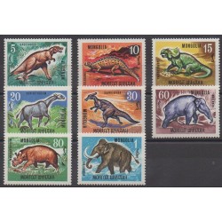 Mongolia - 1967 - Nb 405/412 - Prehistoric animals