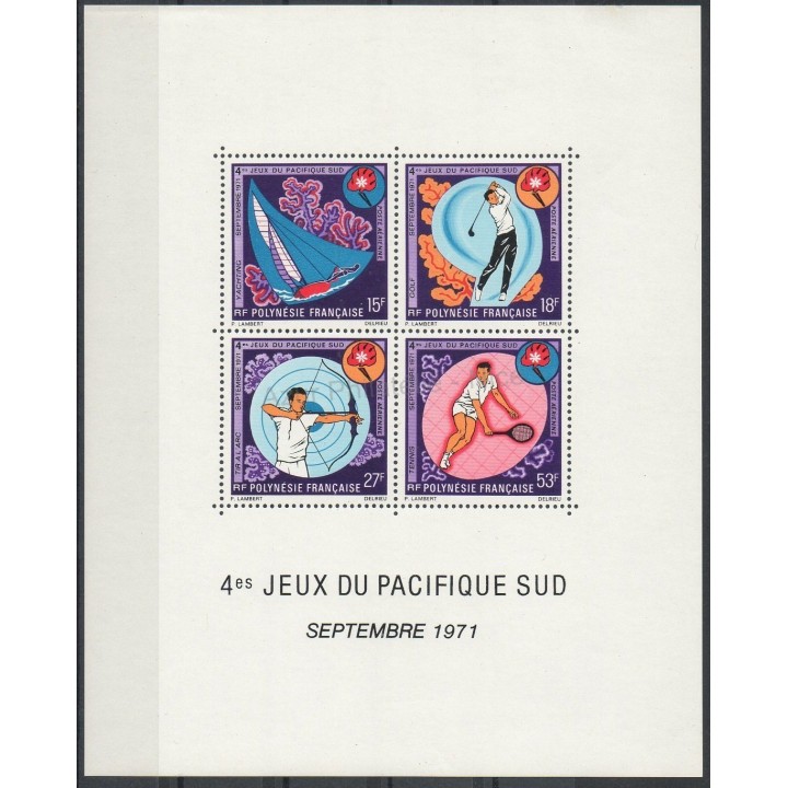 Stamps - Theme various sports - Polynesia - Airmail - 1971- Nb BF 2