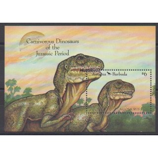 Antigua et Barbuda - 1992 - No BF231 - Animaux préhistoriques