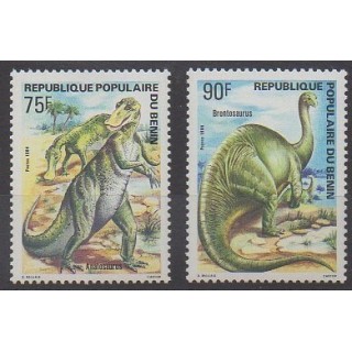 Bénin - 1984 - No 606/607 - Animaux préhistoriques
