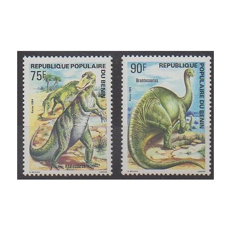 Benin - 1984 - Nb 606/607 - Prehistoric animals