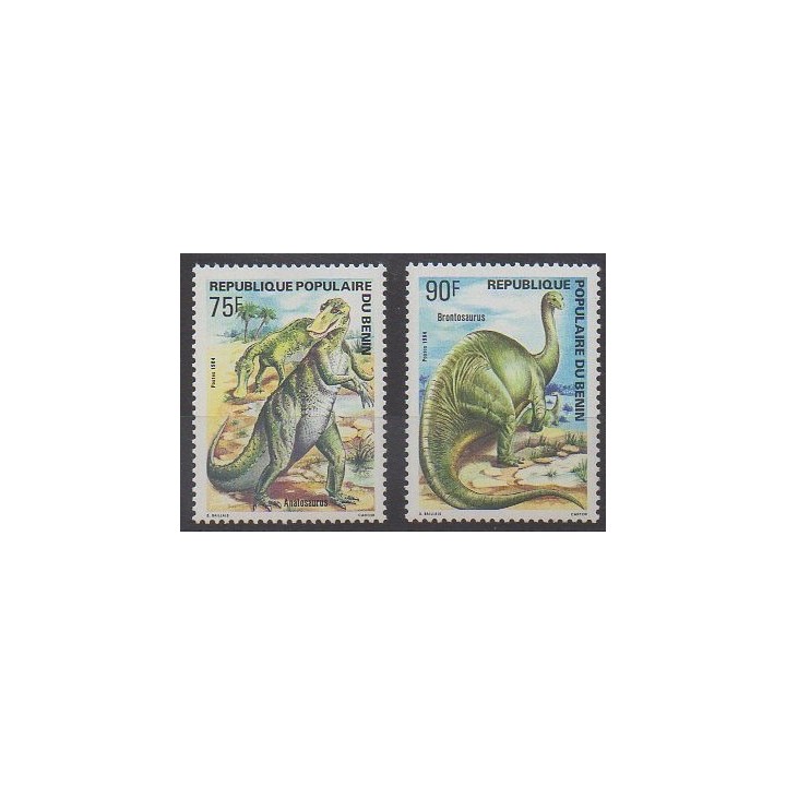Benin - 1984 - Nb 606/607 - Prehistoric animals