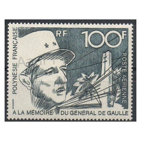 Polynésie - Poste aérienne - 1972 - No PA70 - de Gaulle