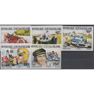 Timbres - Thème voitures - Centrafricaine (République) - 1981 - No 457/461 ND