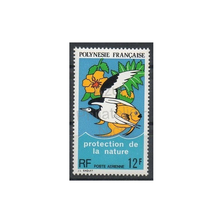 Timbres - Thème environnement - Polynésie - Poste aérienne - 1974- No PA 82