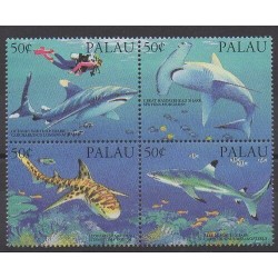 Palau - 1993 - No 543/546 - Animaux marins