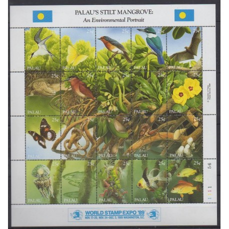 Palau - 1989 - Nb 278/297 - Animals - Environment - Exhibition