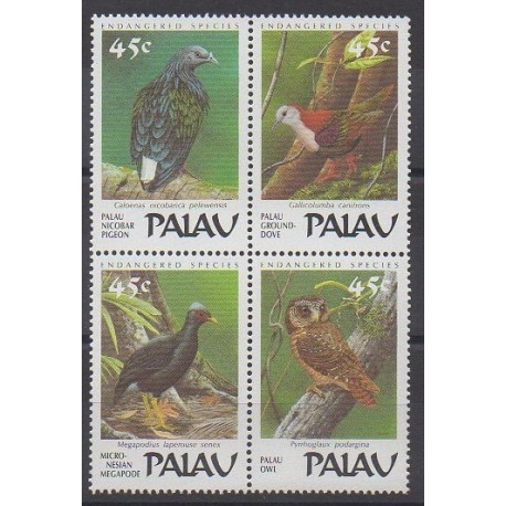 Palau - 1989 - Nb 229/232 - Birds