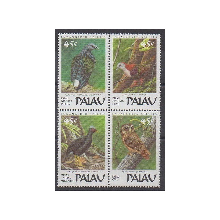 Palau - 1989 - No 229/232 - Oiseaux