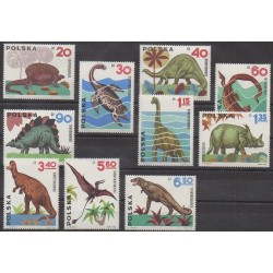 Poland - 1965 - Nb 1423/1432 - Prehistoric animals