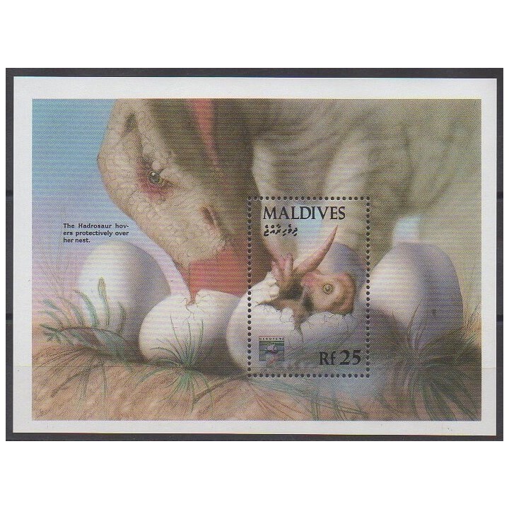 Maldives - 1992 - No BF233 - Animaux préhistoriques