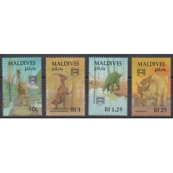 Maldives - 1992 - Nb 1567/1570 - Prehistoric animals
