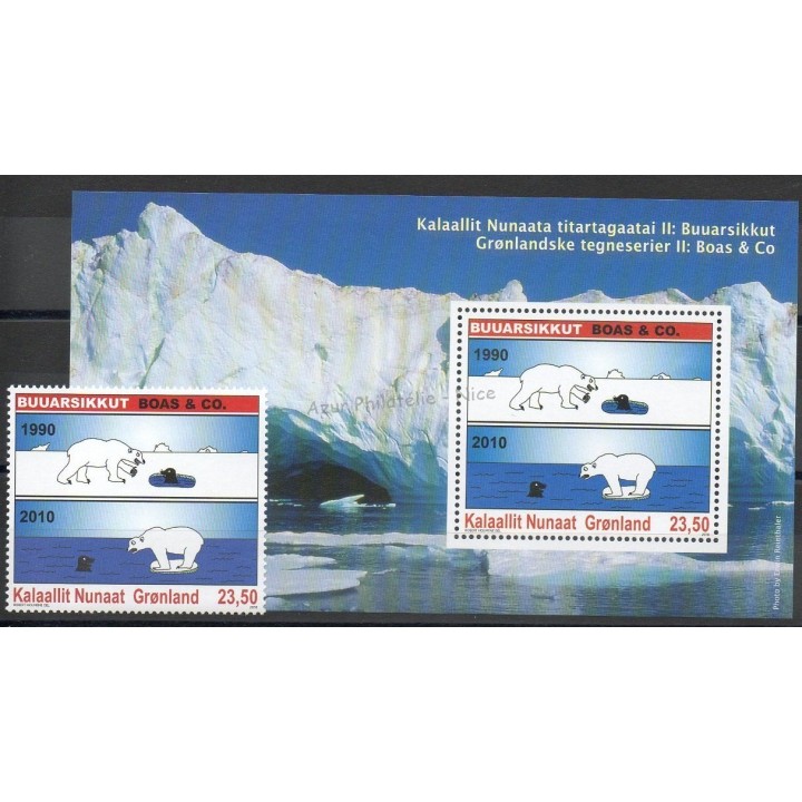 Stamps - Theme polar regions - Greenland - 2010- Nb 544 - BF 49