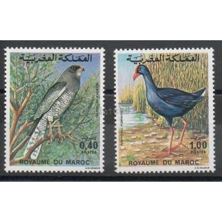 Timbres - Thème oiseaux - Maroc - 1976- No 777/778