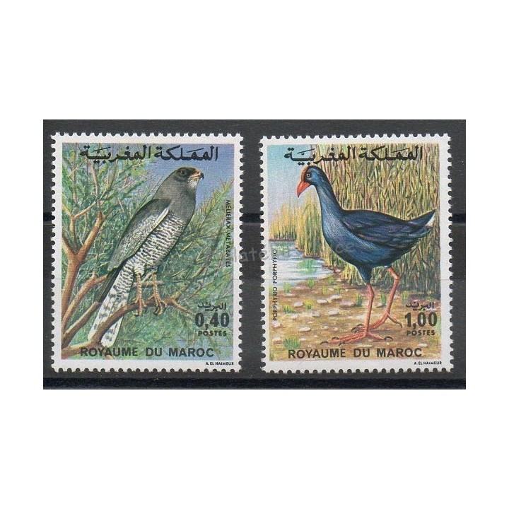 Stamps - Theme birds - Morocco - 1976- Nb 777/778