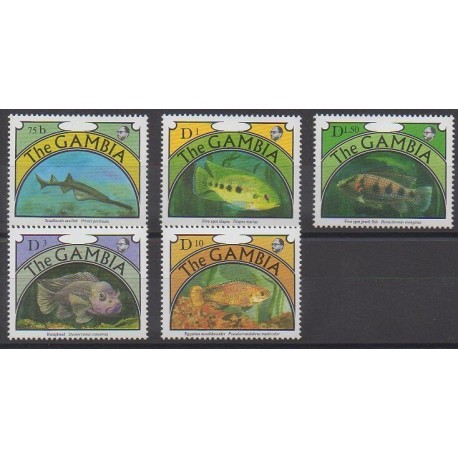 Gambia - 1991 - Nb 1052/1056 - Sea animals
