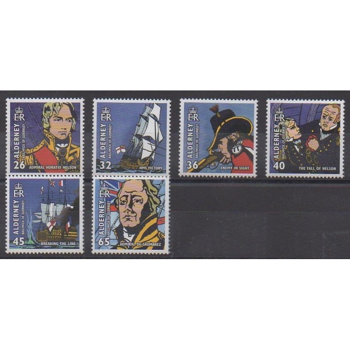 Aurigny (Alderney) - 2005 - Nb 254/259 - Military history - Boats