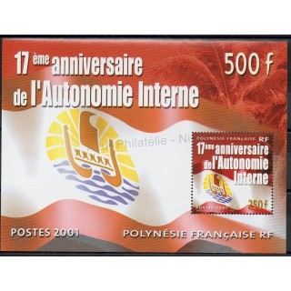 Timbres - Thème histoire divers - Polynésie - Blocs et feuillets - 2001- No BF 26