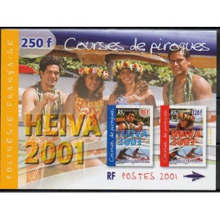 Timbres - Thème sports divers - Polynésie - Blocs et feuillets - 2001- No BF 27