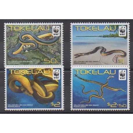 Tokelau - 2011 - No 340/343 - Reptiles - Espèces menacées - WWF