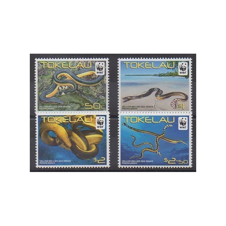 Tokelau - 2011 - Nb 340/343 - Reptils - Endangered species - WWF
