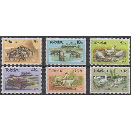 Tokelau - 1986 - Nb 137/142 - Animals