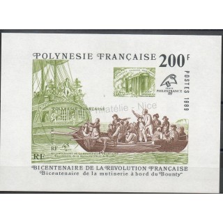Timbres - Thème histoire divers - Polynésie - Blocs et feuillets - 1989- No BF 15