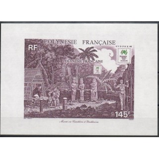 Timbres - Thème émis lors d'une exposition - Polynésie - Blocs et feuillets - 1988- No BF 14