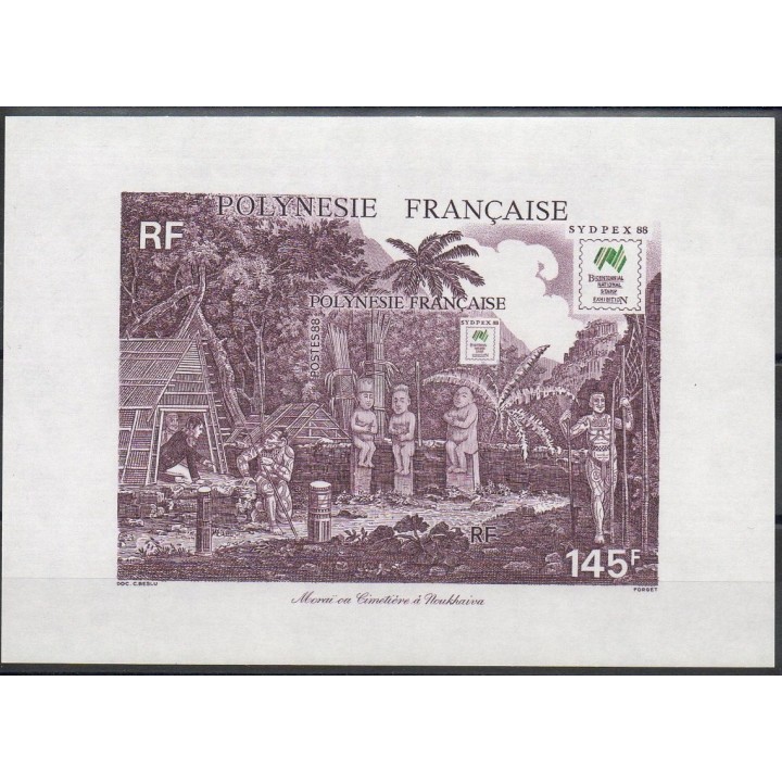 Timbres - Thème émis lors d'une exposition - Polynésie - Blocs et feuillets - 1988- No BF 14