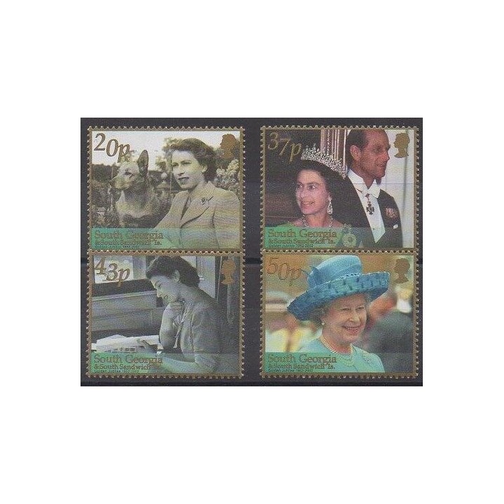 Falkland-Géorgie du Sud et Sandwich du Sud - 2002 - No 334/337 - Royauté - Principauté