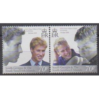 Falkland-Géorgie du Sud et Sandwich du Sud - 2003 - No 357/358 - Royauté - Principauté