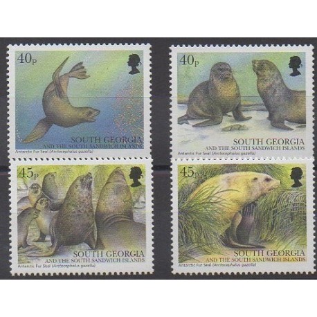 Falkland - 2002 - Nb 348/351 - Mamals - Sea animals