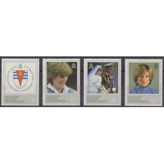 Falkland-Géorgie du Sud - 1982 - No 111/114 - Royauté - Principauté