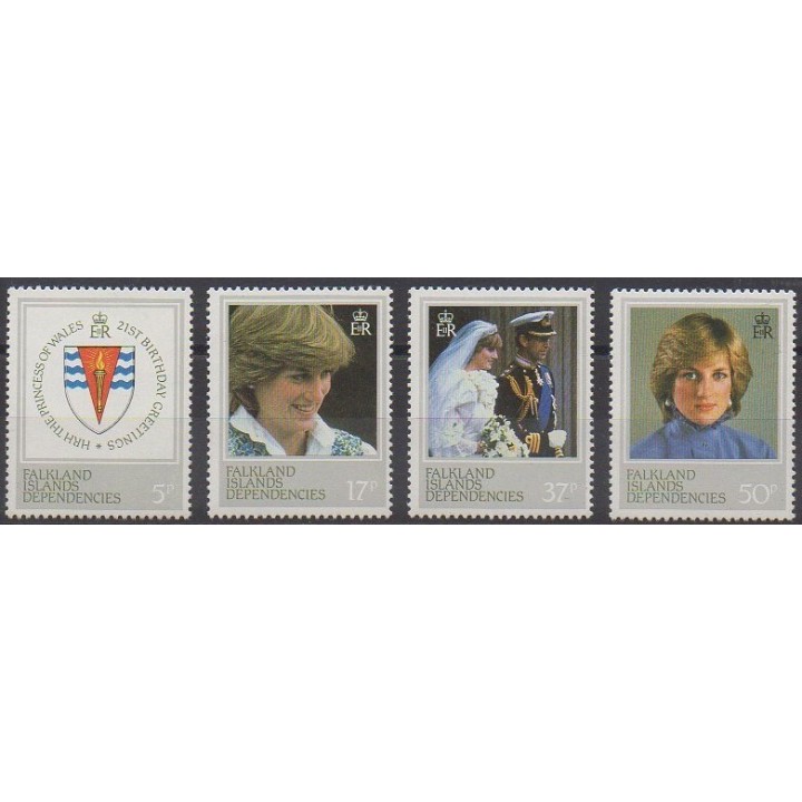 Falkland - 1982 - Nb 111/114 - Royalty