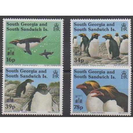 Falkland-Géorgie du Sud et Sandwich du Sud - 1994 - No 247/250 - Oiseaux - Philatélie
