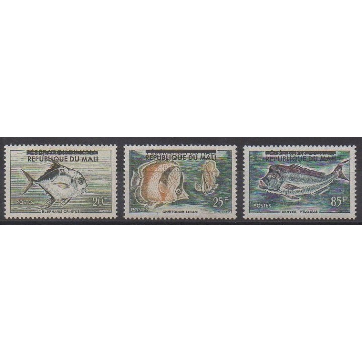 Mali - 1961 - No 10/12 - Animaux marins
