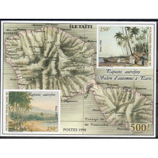 Timbres - Thème sites  - Polynésie - Blocs et feuillets - 1998- No BF 23