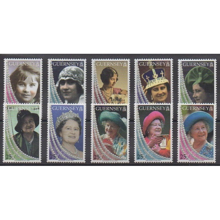 Guernesey - 1999 - No 802/811 - Royauté - Principauté