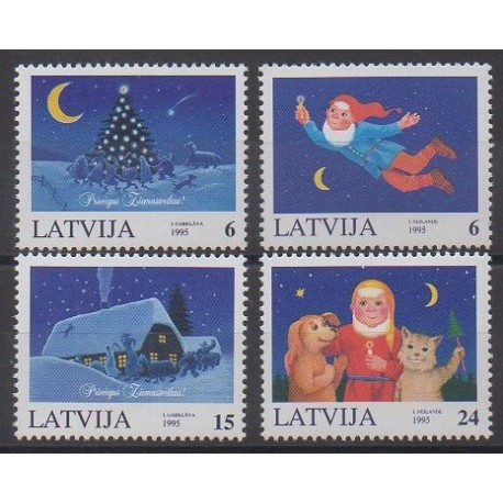 Lettonie - 1995 - No 375/378 - Noël