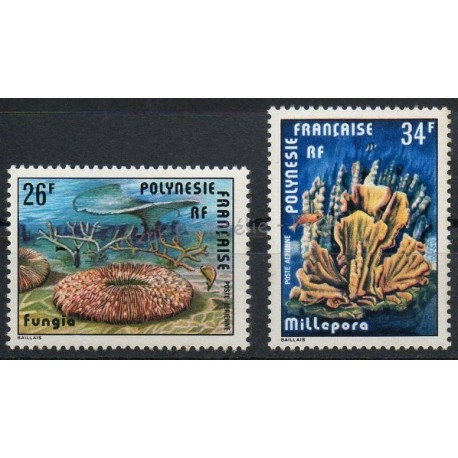 Polynésie - Poste aérienne - 1978 - No PA138/PA139 - Vie marine