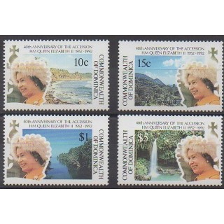 Dominique - 1992 - No 1350/1353 - Royauté - Principauté