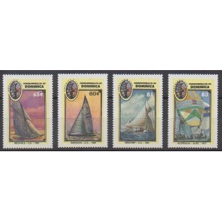 Dominique - 1987 - Nb 945/948 - Boats