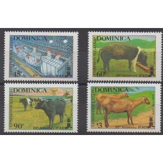 Dominique - 1988 - No 1031/1034 - Mammifères