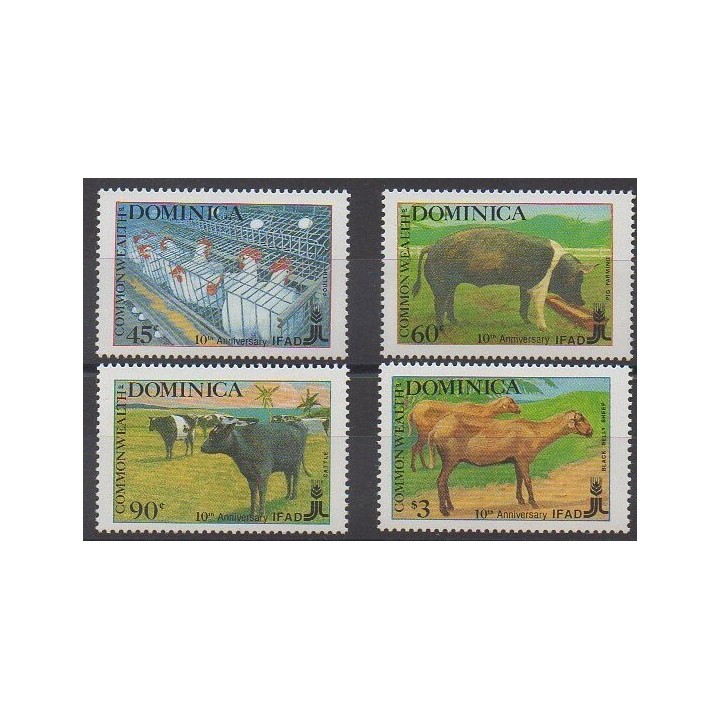 Dominique - 1988 - No 1031/1034 - Mammifères